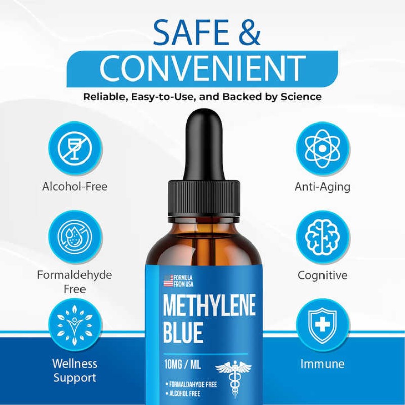 Methylene Blue Drops Supplier - Private Label 99.99% Pure Men Women Adult