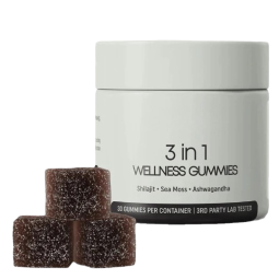Wellness Gummies Manufacturer - 3-in-1 Sea Moss Ashwagandha Shilajit Energy