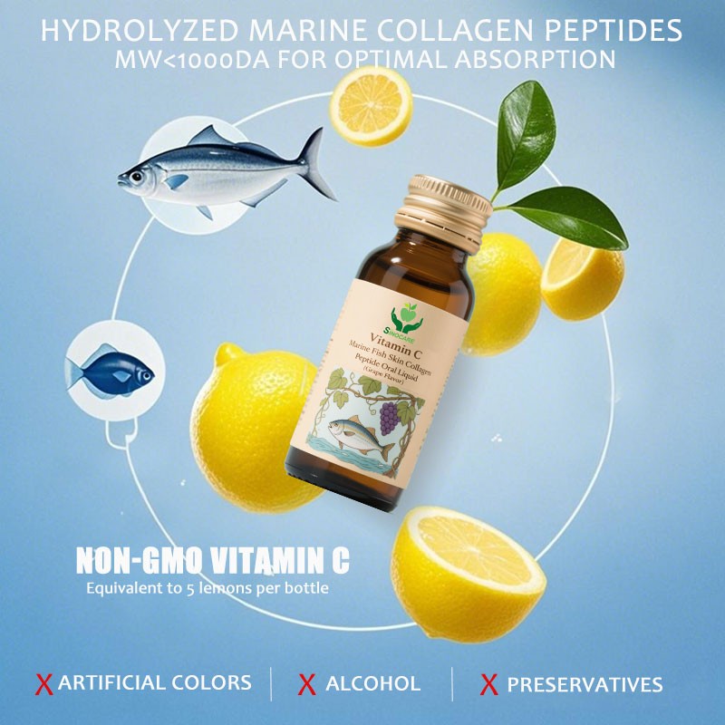 Liquid Vitamin C Manufacturer - Grape Flavor Marine Collagen
