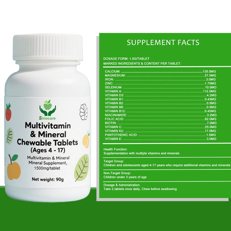Children Multivitamin Tablets Factory - Complex Vitamin Mineral