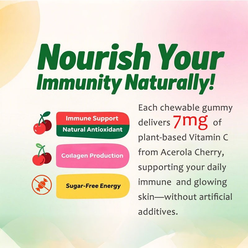 Vitamin C Gummies Factory - Natural Acerola Cherry Immunity