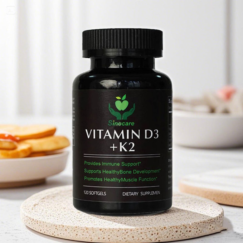 Vitamin D3K2 Capsules Factory - OEM D3 5000iu K2 120mcg