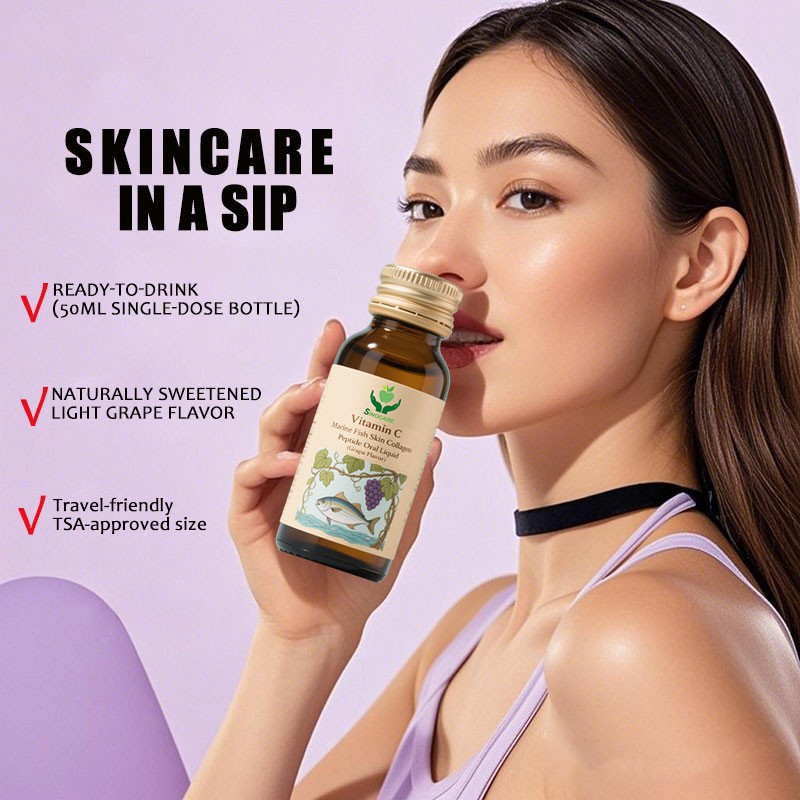 Collagen Liquid Supplier - Marine Fish Peptide Grape Flavor