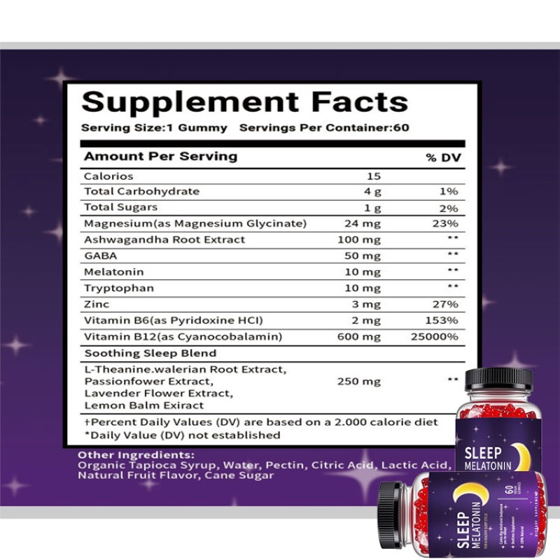 Melatonin Gummies Factory - OEM Vegan Sugar Free Sleep Aid