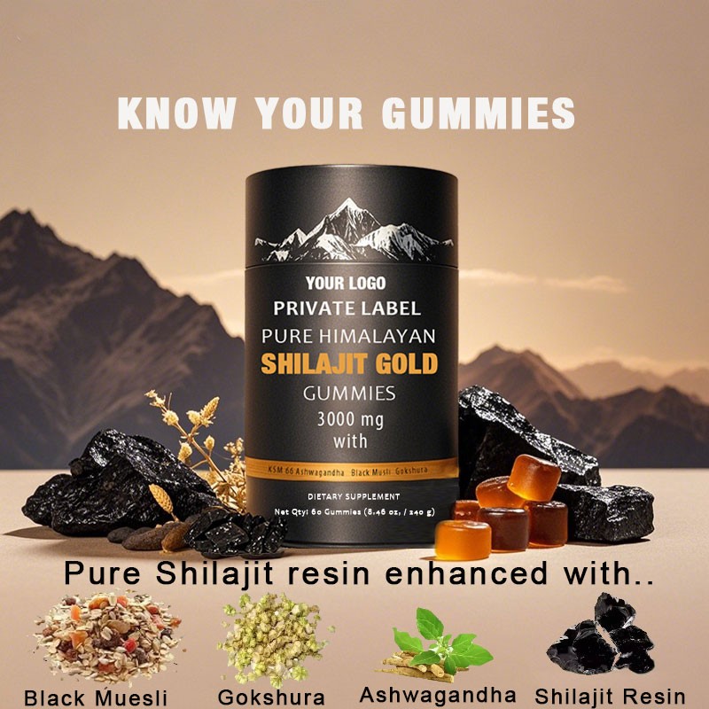 Shilajit Gummies Supplier - Halal Himalayan Resin High Potency