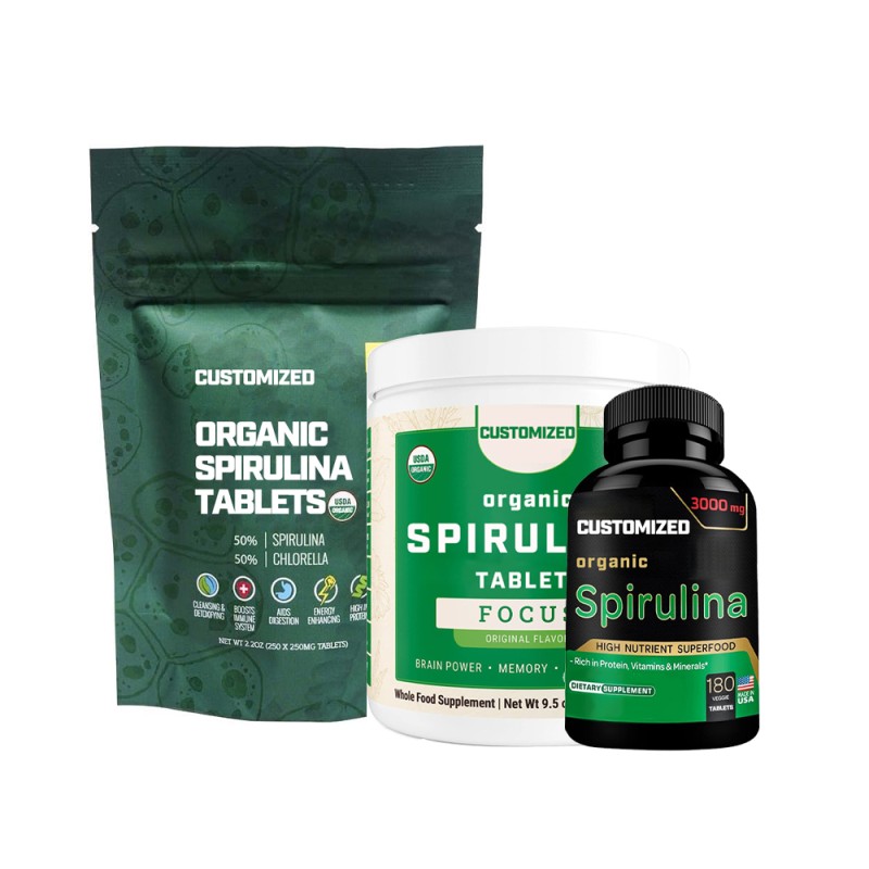 Spirulina Extract Tablets Factory - 100% Natural Pure Organic Green