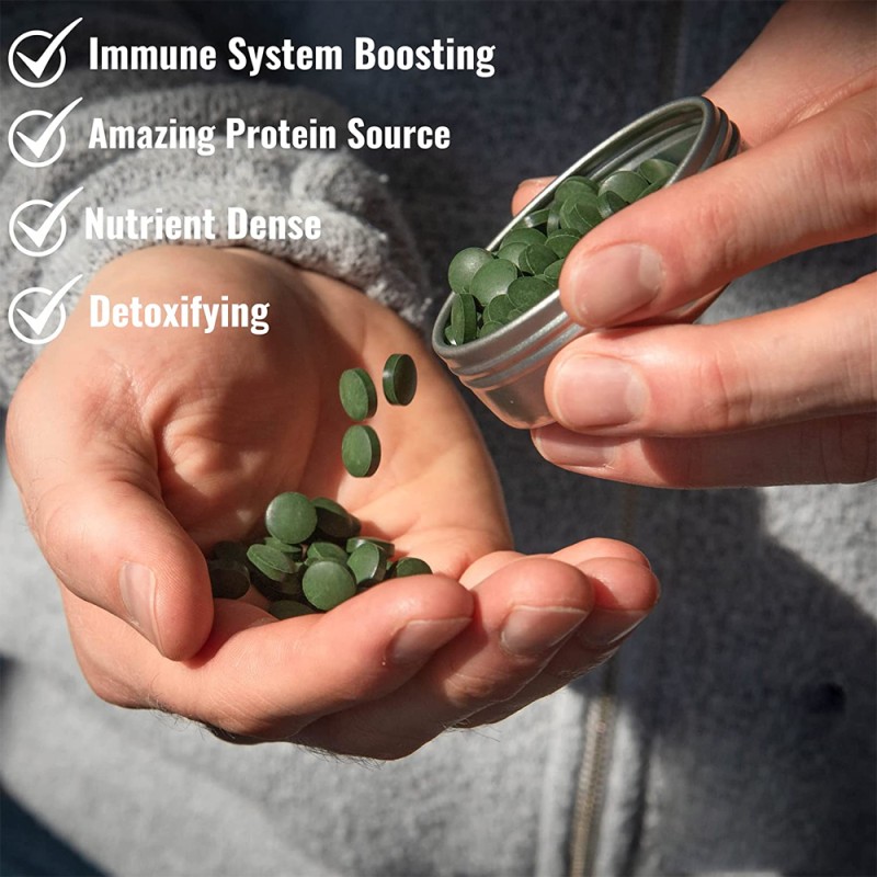 Spirulina Extract Tablets Factory - 100% Natural Pure Organic Green