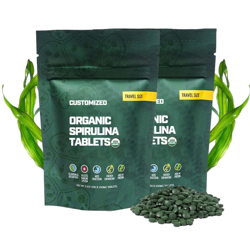 Spirulina Extract Tablets Factory - 100% Natural Pure Organic Green