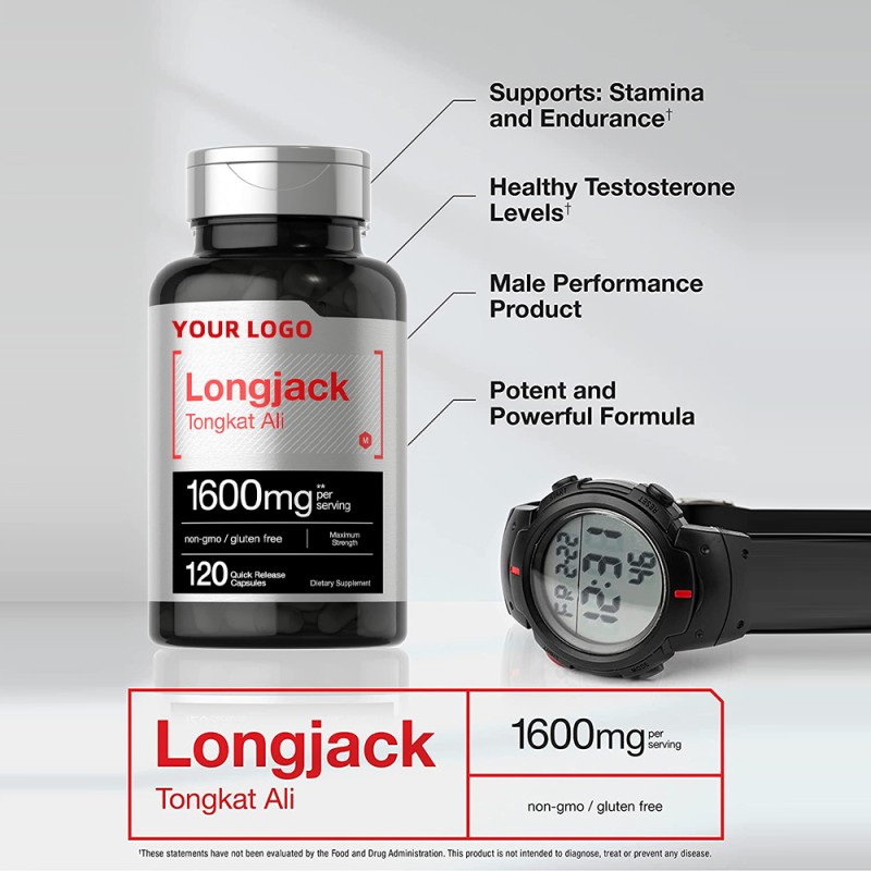 Male Enhancement Capsules Manufacturer - Maca Ginseng Tongkat Ali 200:1