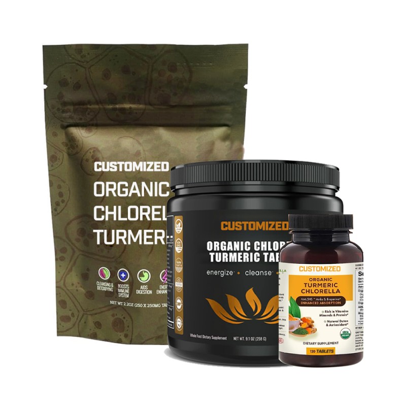 Turmeric Supplement Supplier - Custom Curcumin Chlorella Herbal Tablets