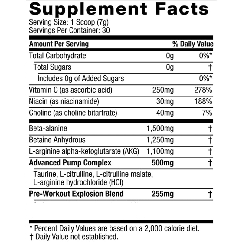 Pre-Workout Powder Factory - Beta Alanine Creatine 250g