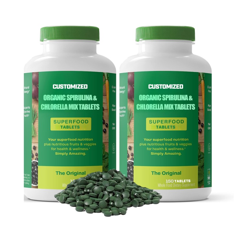 Chlorella Spirulina Tablets Supplier - Bulk Vegan Protein Vitamins