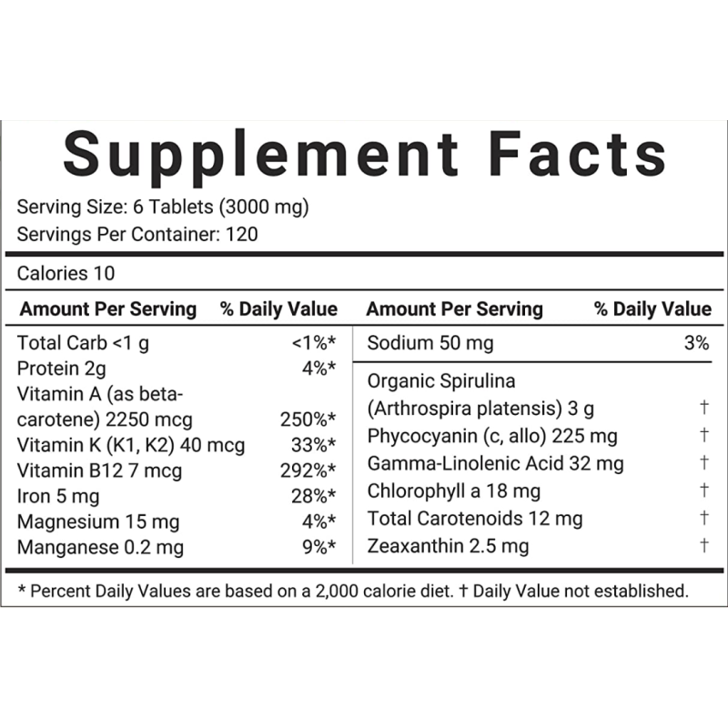 Spirulina Powder Manufacturer - Organic Conventional Tablets Private Label