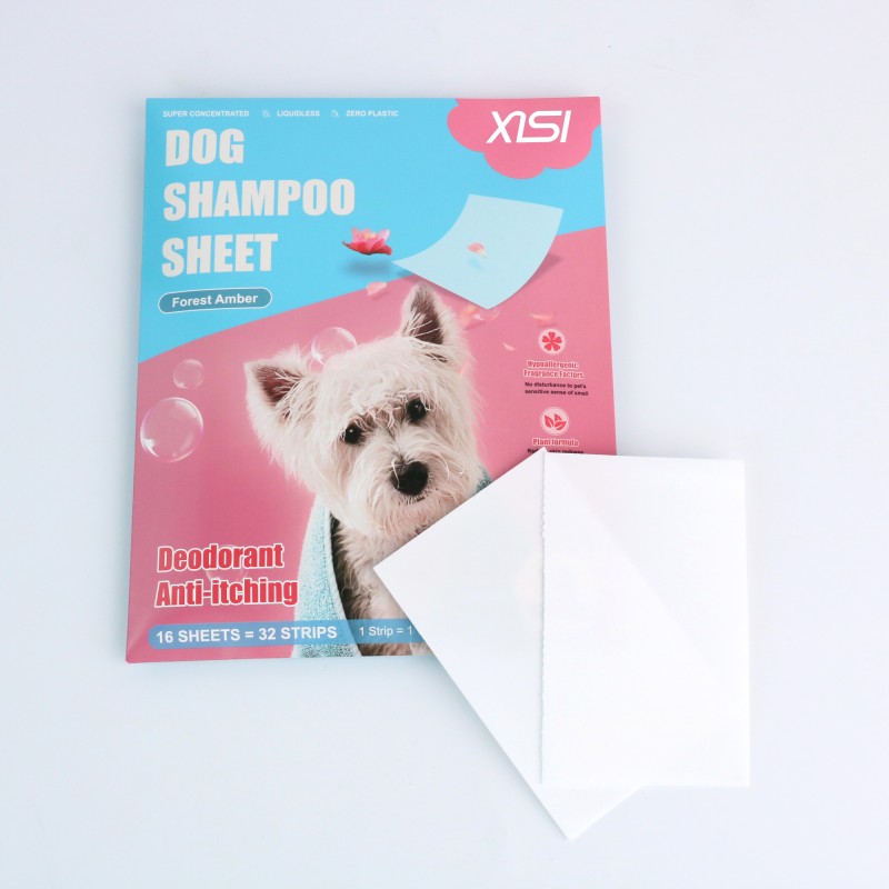 Pet Shampoo Sheet Manufacturer - OEM Dog Grooming Deodorizing Fruit Tea Fragrance