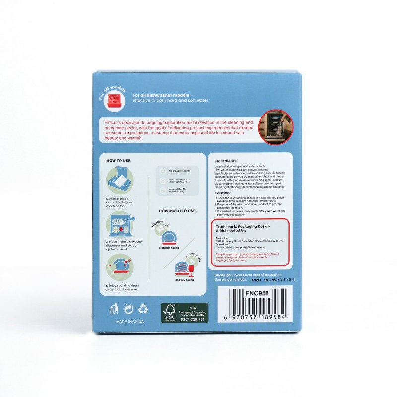 Dishwashing Sheet Manufacturer - OEM Household New Formula Tableware Cleaning