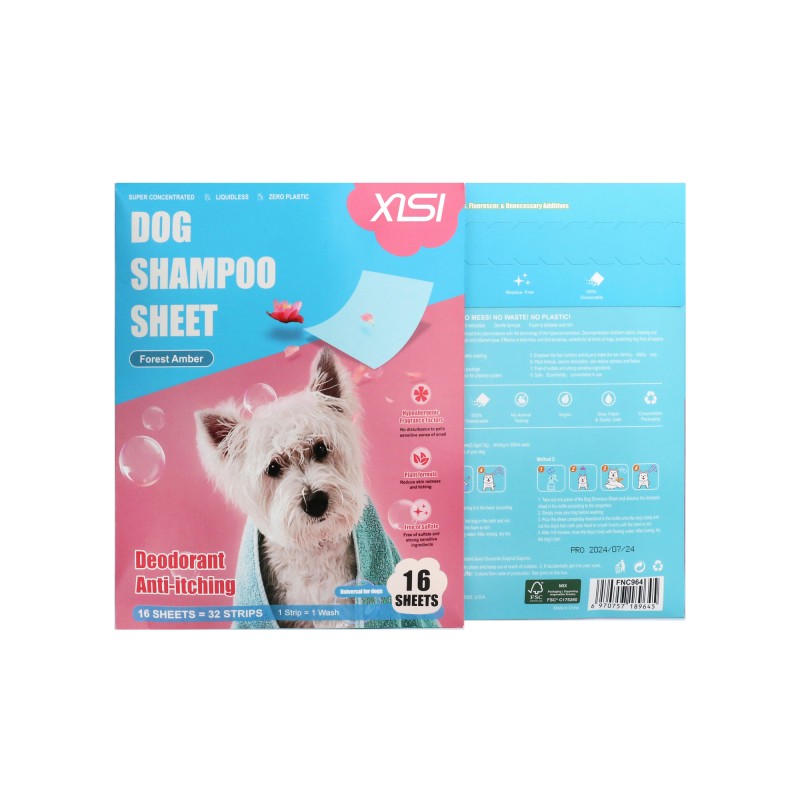Pet Shampoo Sheet Manufacturer - OEM Dog Grooming Deodorizing Fruit Tea Fragrance
