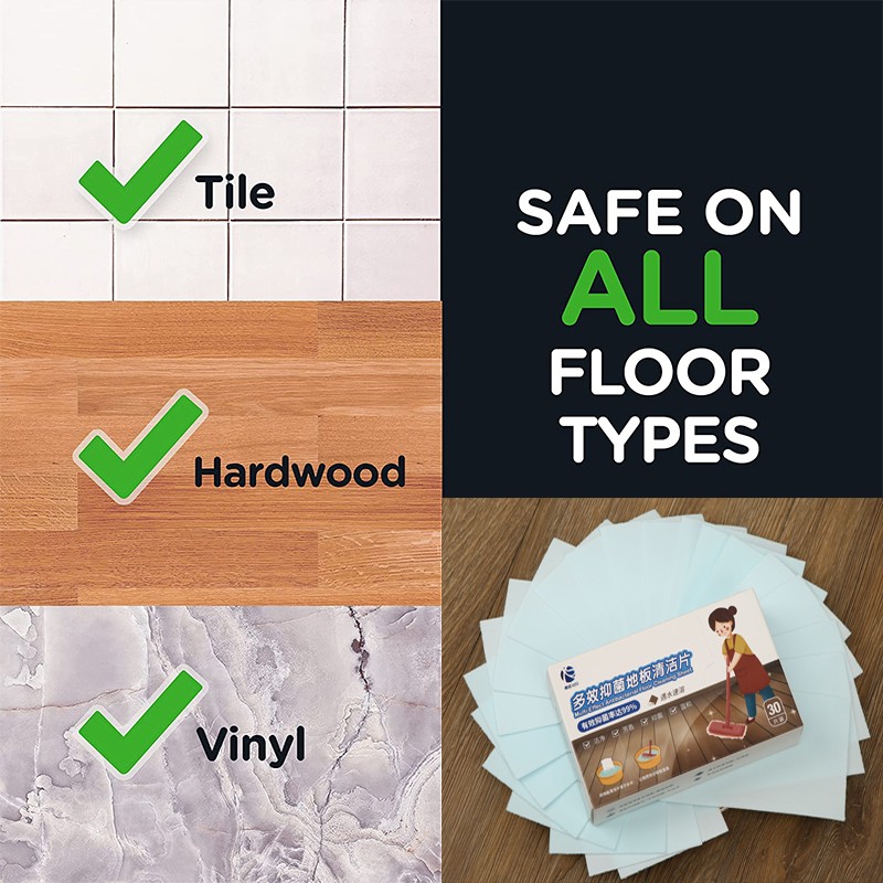 Floor Cleaning Sheets Supplier - OEM Multifunctional Wood Bamboo Tile Marble