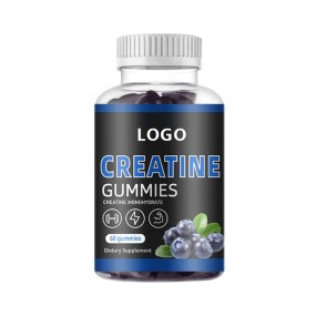 OEM 150g Creatine Monohydrate Gummies 120 L-Taurine B12 Support Muscle Strength Recovery Gym Vegan Peach Gummy