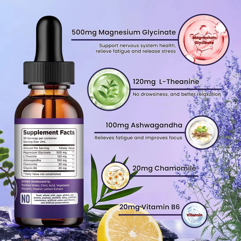 Magnesium Glycinate Drops Manufacturer - OEM Calm Drop Chamomile Nerve Bowel Function