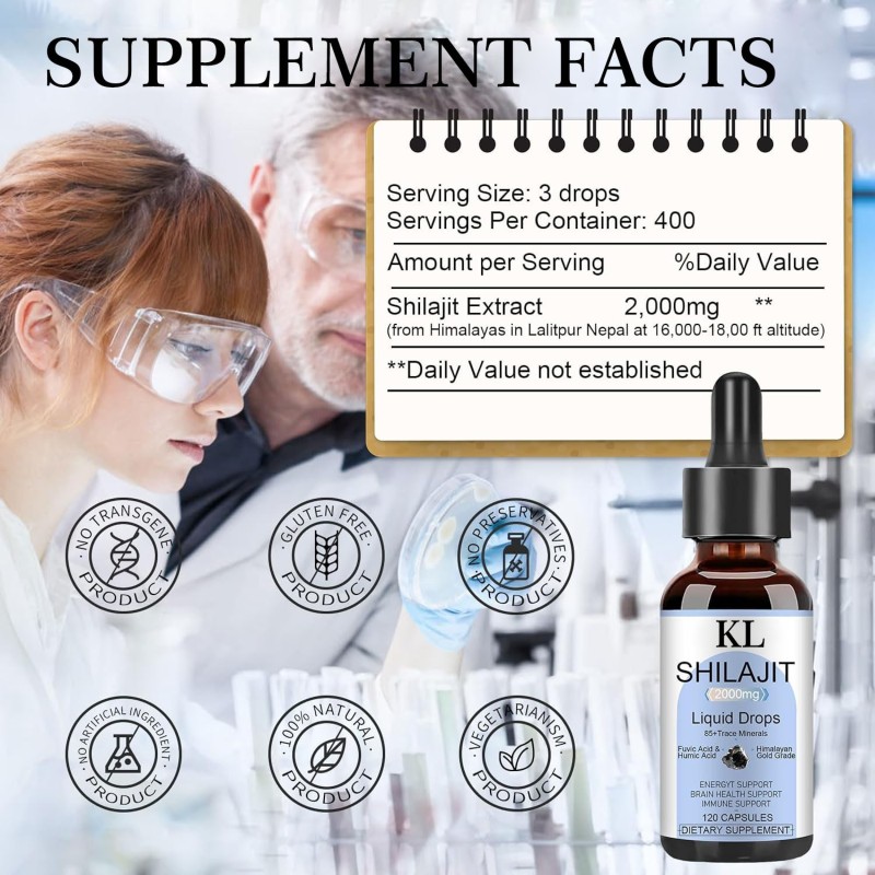 Shilajit Liquid Drops Supplier - Best Selling Fulvic Acid Energy Immune Brain