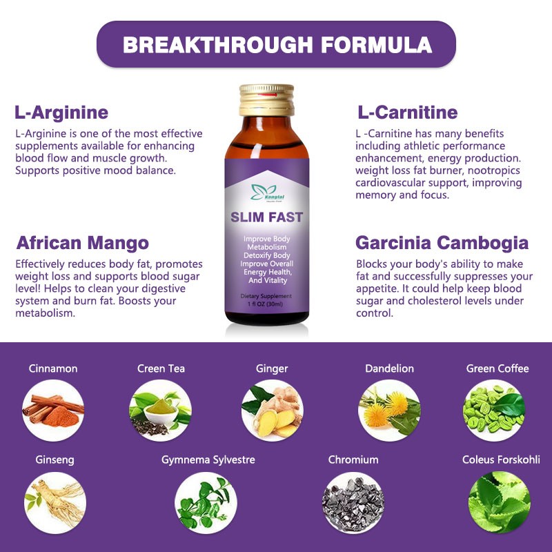 Herbal Slim Liquid Drops Factory - Manufacturer Factory Organic Weight Loss Metabolism