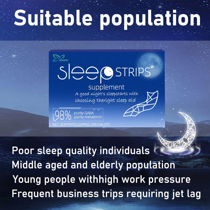 Sleep Strips Supplier - Hot Sell Health Stress Relief Calm GABA Vitamin Mint
