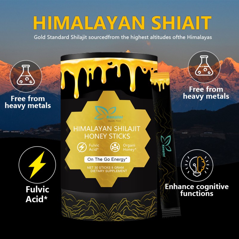 Shilajit Honey Sticker Supplier - Private Label Himalayan Immune Humic Acid Vitamins