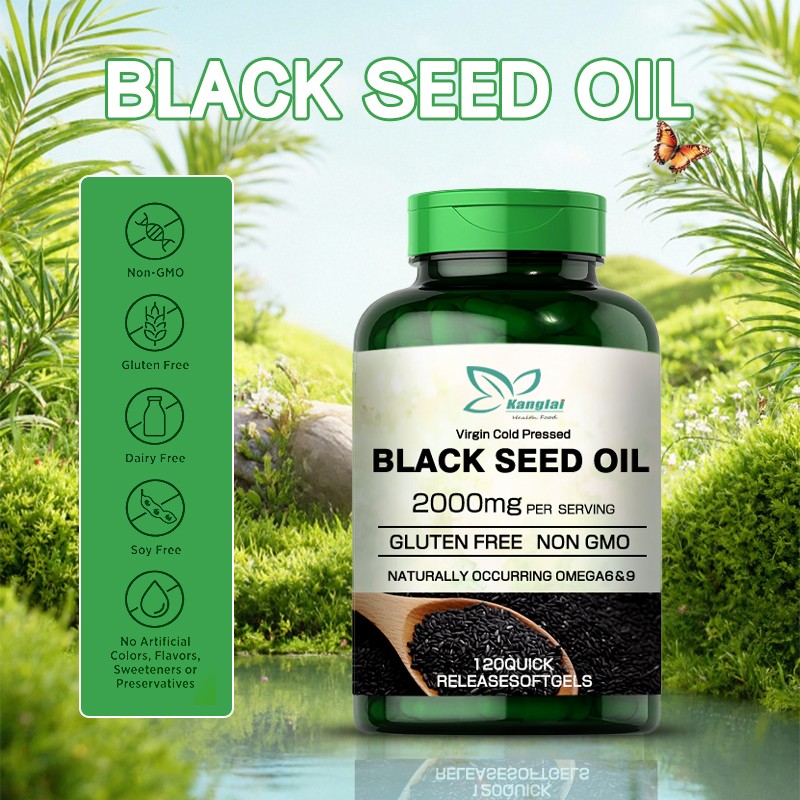 Black Seed Oil Softgels Factory - Cold Pressed Omega Antioxidant Metabolic Support