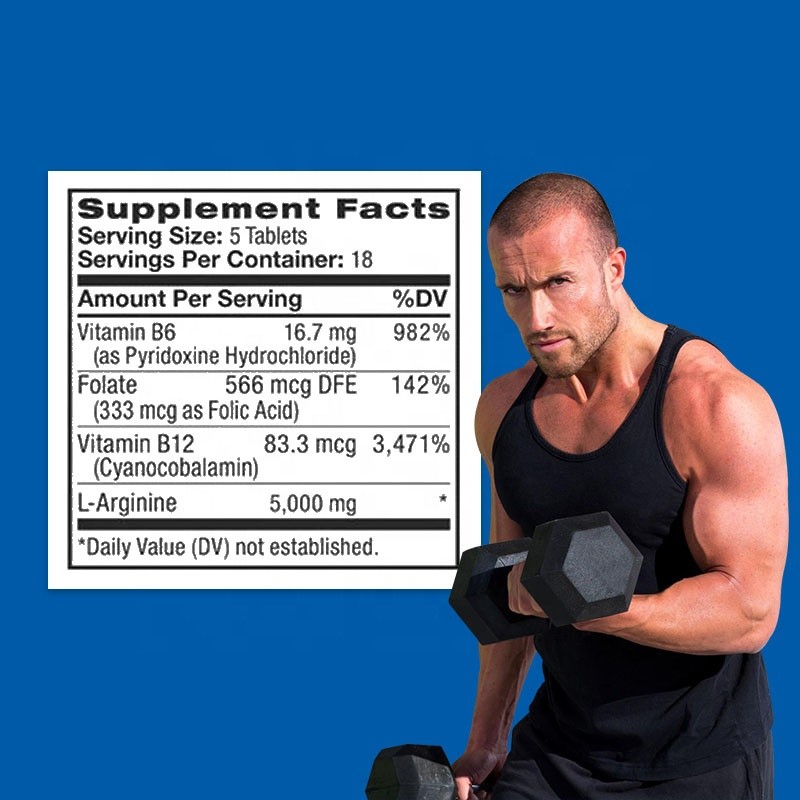 L-Arginine Tablets Supplier - OEM Men Amino Acid Blood Flow Vitality Vitamin