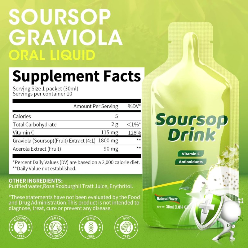 Vegan Vitamin C Drink Factory - Factory Direct Soursop Digestive Health Oral