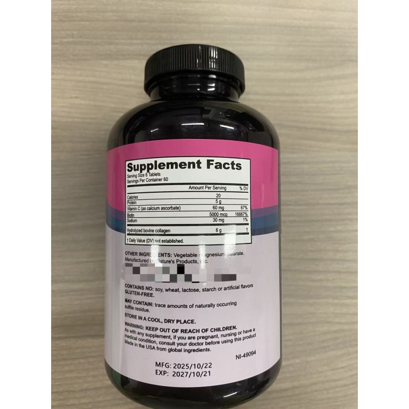 Collagen Tablets Manufacturer - Customizable Private Label Vitamin C Immune System