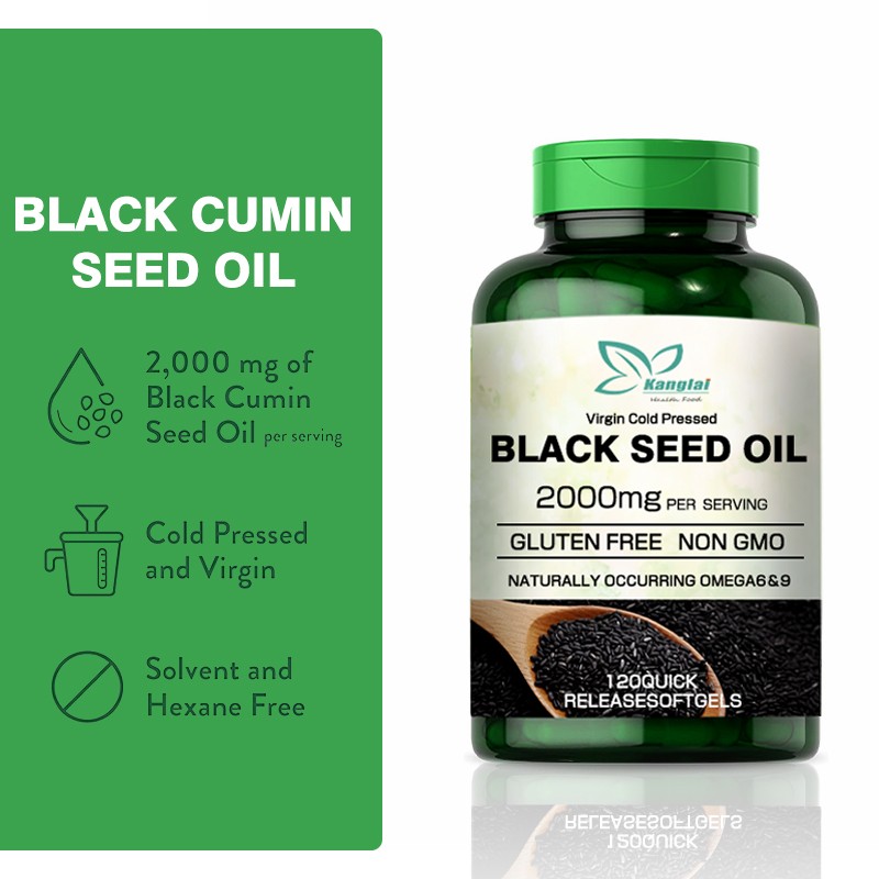 Black Seed Oil Softgels Factory - Cold Pressed Omega Antioxidant Metabolic Support