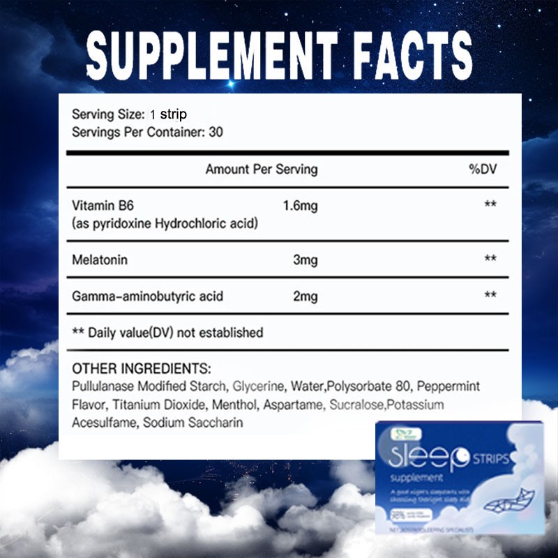 Sleep Strips Factory - Lower Price Stay Asleep Longer GABA Vitamin Mint Film