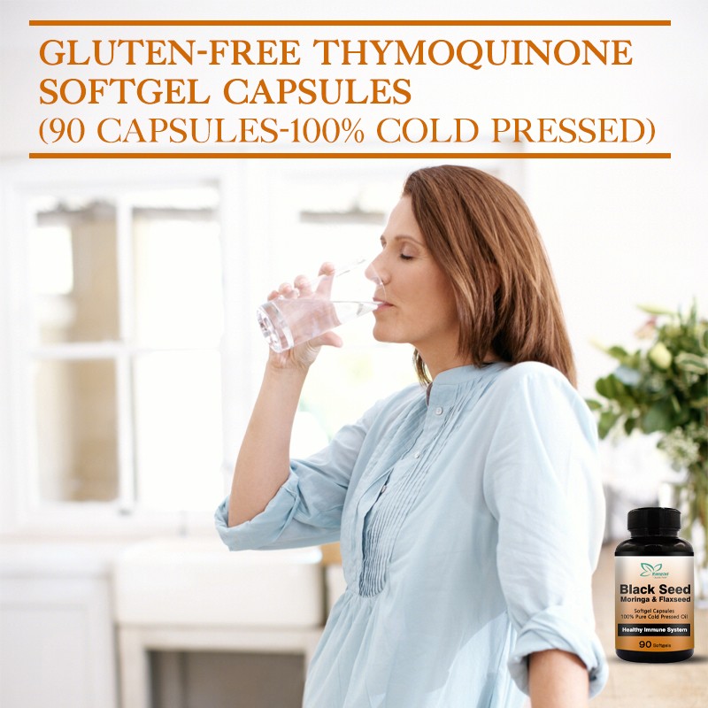 Black Seed Oil Softgels Supplier - Moringa Flaxseed Healthy Immune Pure Cold