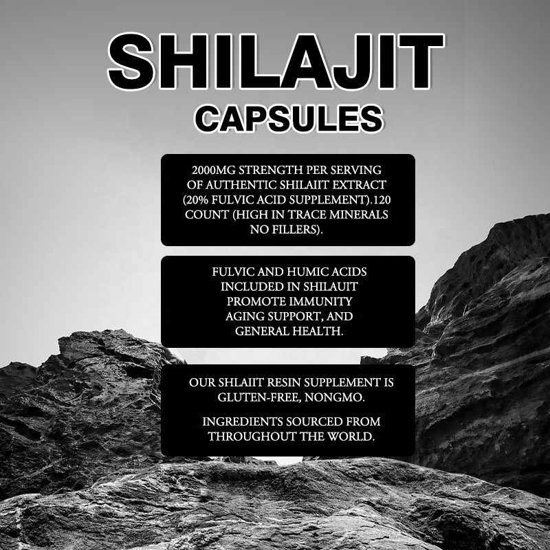 Shilajit Capsules Factory - Private Label Fulvic Acid Extract Male Strength