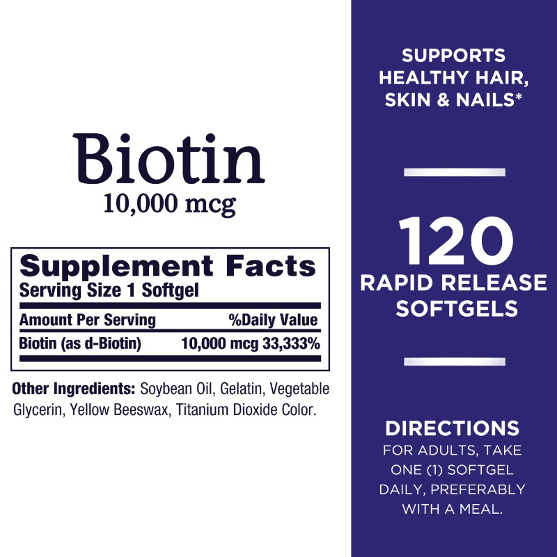 Biotin Softgels Manufacturer - Best Selling Organic Strong Nails Skin Health