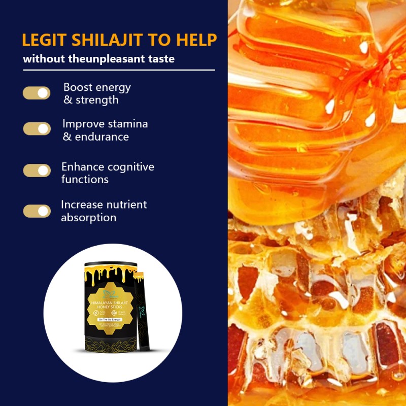 Shilajit Honey Sticker Supplier - Private Label Himalayan Immune Humic Acid Vitamins