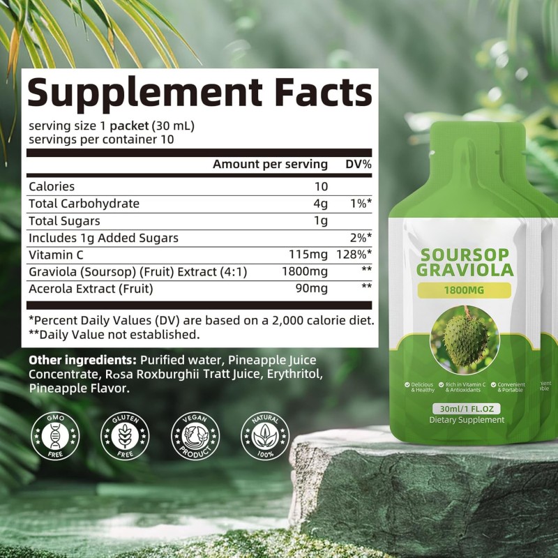 Graviola Extract Drink Supplier - Best Selling Organic Gut Wellness Soursop Liquid