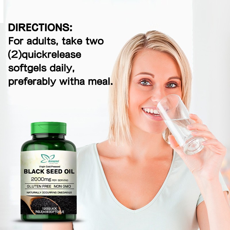 Black Seed Oil Softgels Factory - Cold Pressed Omega Antioxidant Metabolic Support