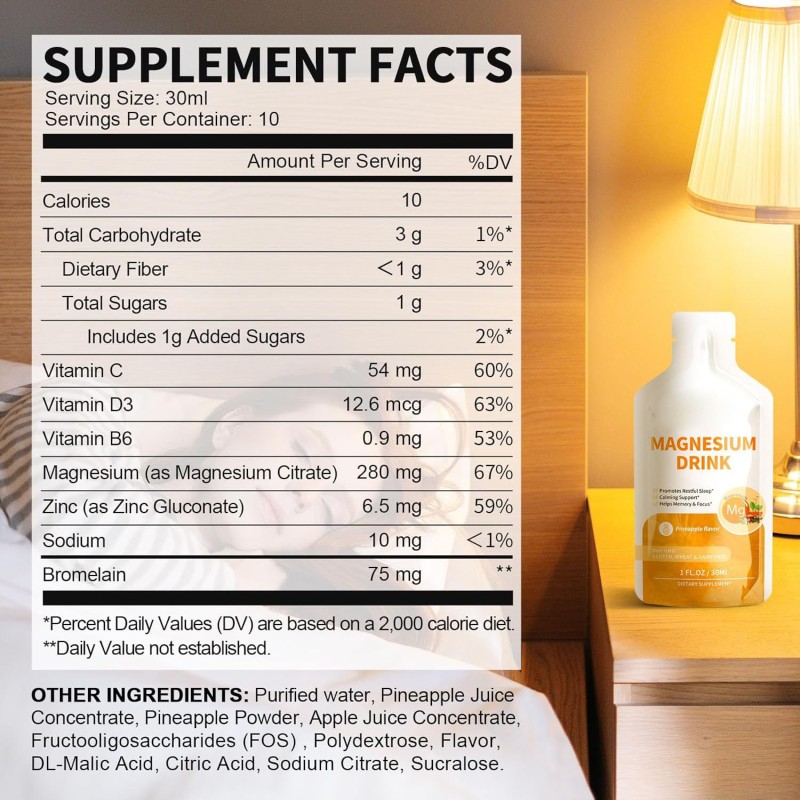 Vitamin B6 Drink Factory - Factory Direct Organic Magnesium Restful Sleep Oral