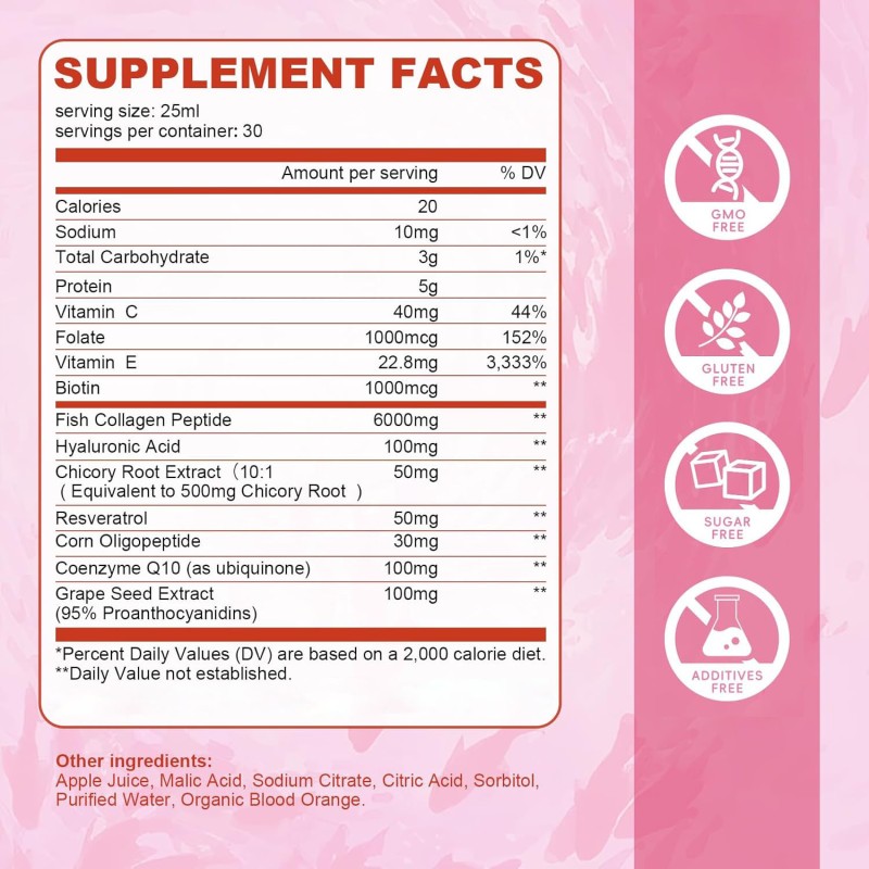 Grape Seed Extract Drink Manufacturer - Best Selling Sugar Free Skin Elasticity Collagen