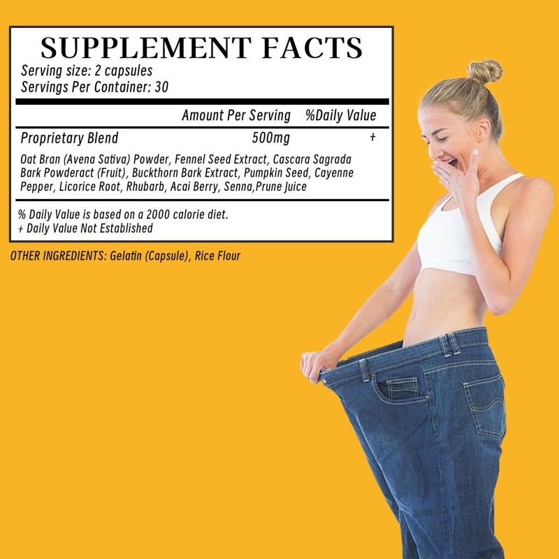 Natural Slimming Capsules Factory - Private Label Oat Bran Senna Metabolism Boost