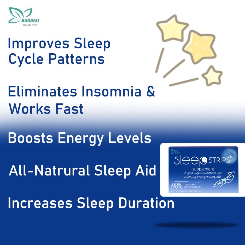 Sleep Strips Supplier - Hot Sell Health Stress Relief Calm GABA Vitamin Mint