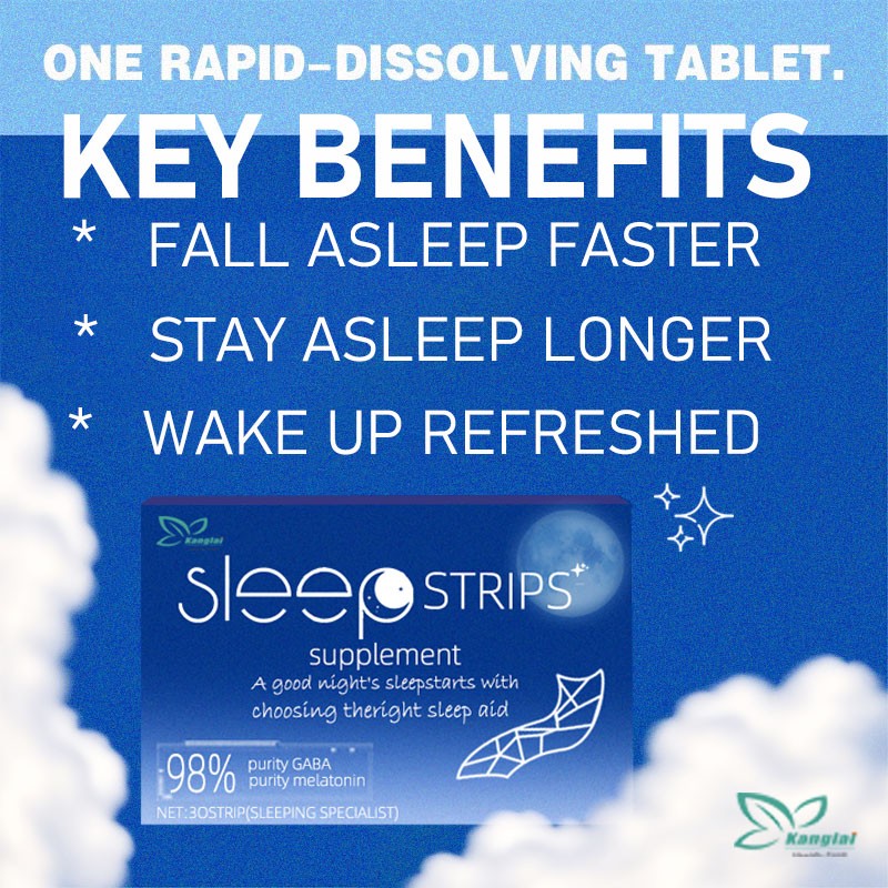 Sleep Strips Supplier - Hot Sell Health Stress Relief Calm GABA Vitamin Mint