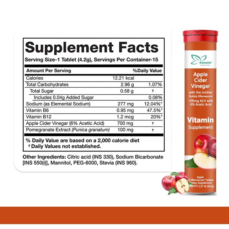 Apple Cider Vinegar Tablets Factory - OEM Supplements Slimming ACV Women Digestion