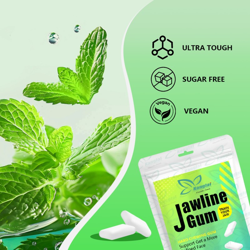 Jawline Gum Manufacturer - Private Label Organic Caffeine Defined Face Support