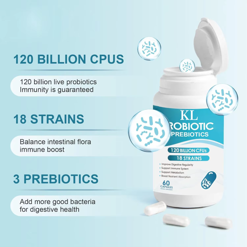 Probiotic Capsules Manufacturer - Private Label 120 Billion CFU Digestive Metabolism