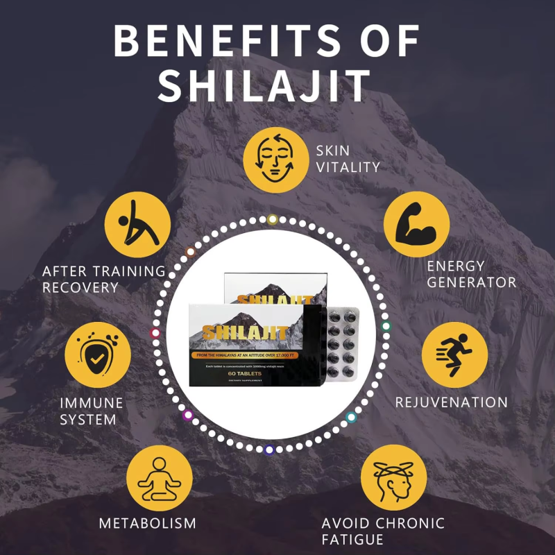 Shilajit Tablet Supplier - Wholesale Price 200mg Pure Resin Skin Vitality