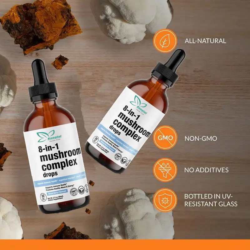 Mushroom Liquid Drops Supplier - Private Label Multi Mushroom Natural Energy Herbal