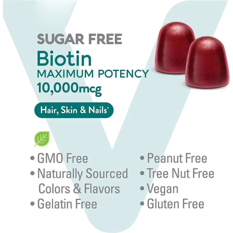 Biotin Gummies Factory - Factory Direct Sugar Free 10000mcg Berry Gluten Free